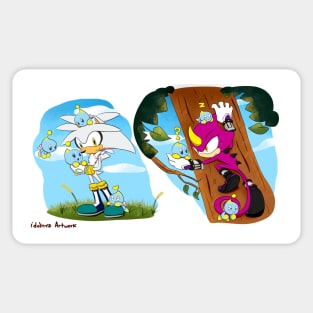 Silver and Espio chao mission Sticker